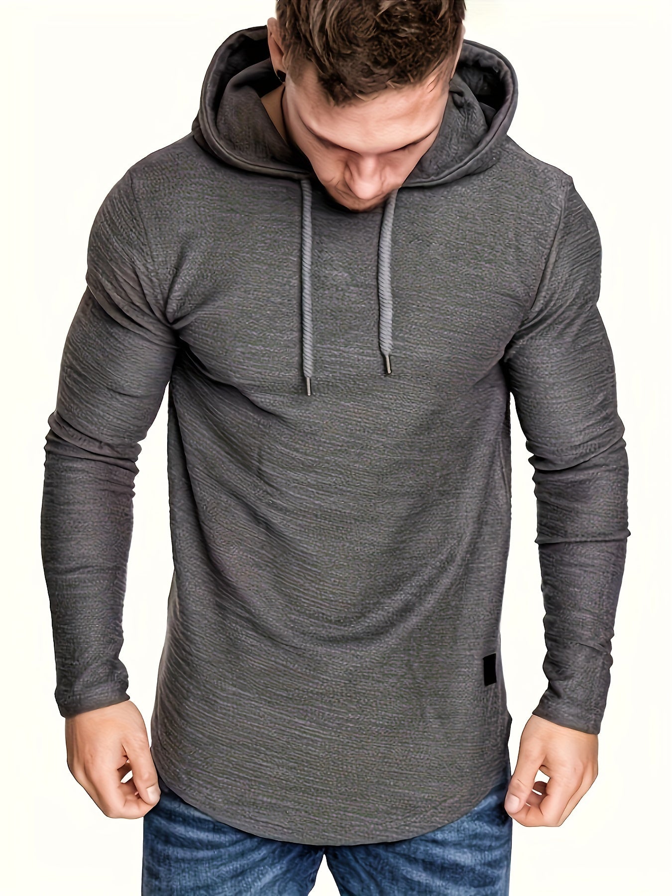 Men’s Long-Sleeved Casual Sports Hoodie T-Shirt